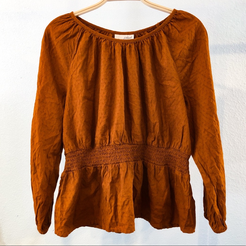 Gorgeous Pumpkin Peplum Blouse!